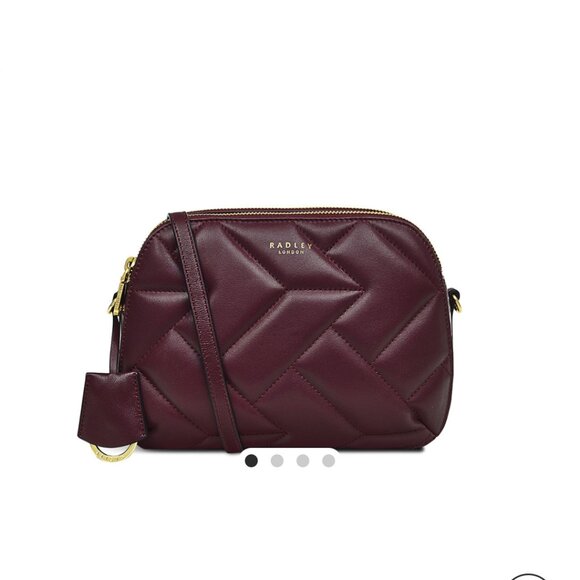 NWT $208 Radley London Dukes Place Quilt Medium Cross Body bag Embossed Leather - Picture 1 of 16